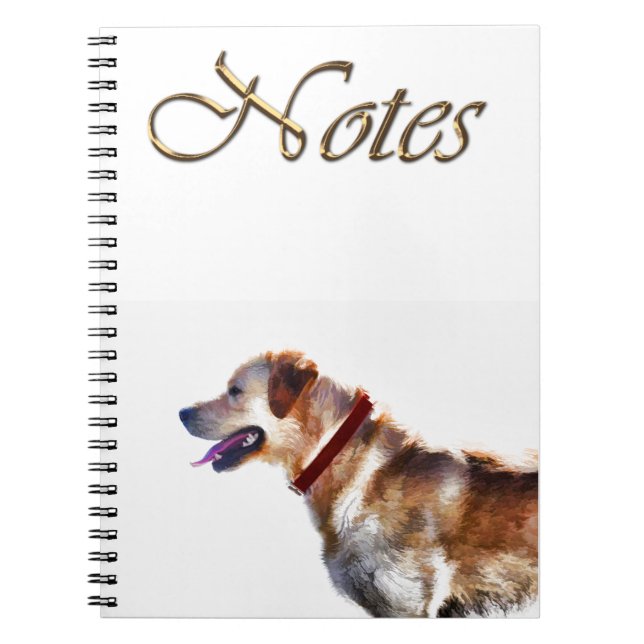 Golden Labrador Retriever Hund-älskare Gift Anteckningsbok Med Spiral (Framsidan)