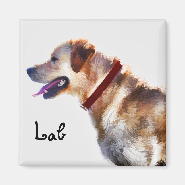Golden Labrador Retriever Hund-älskare Gift Magnet (Framsidan)
