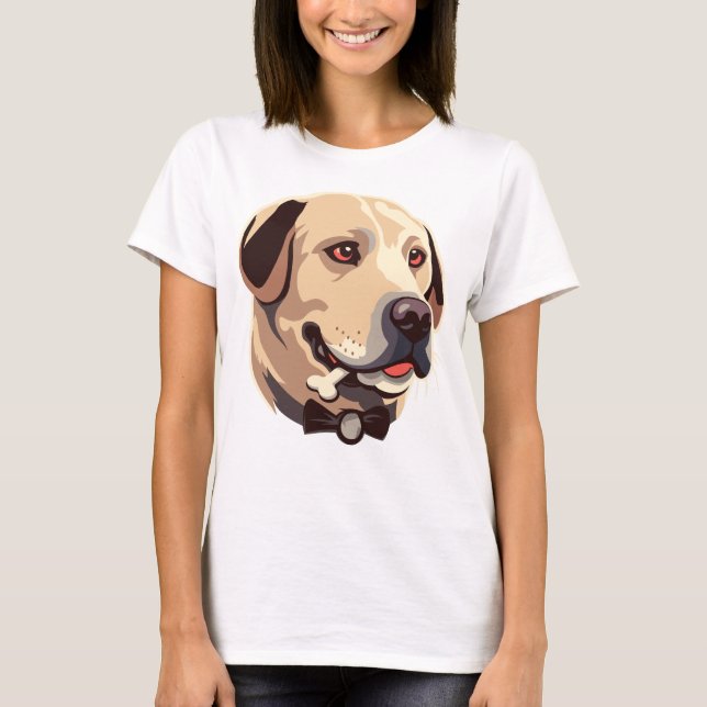 Golden Labrador Retriever Hund T Shirt (Framsida)