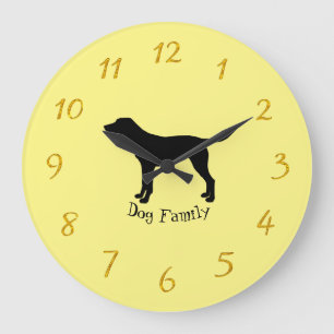 Golden labrador Silhouette Stor Klocka