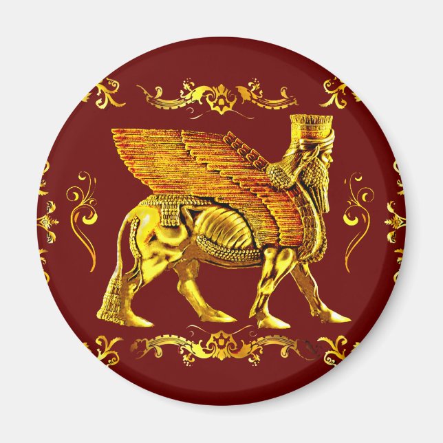 Golden Lamassu Magnet (Framsidan)