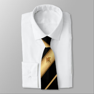 Golden Lamassu Neck Tie Slips