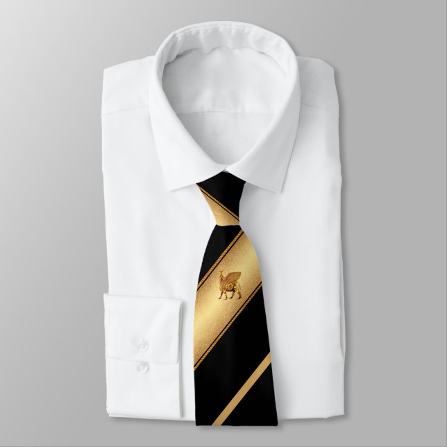 Golden Lamassu Neck Tie Slips (Bunden)