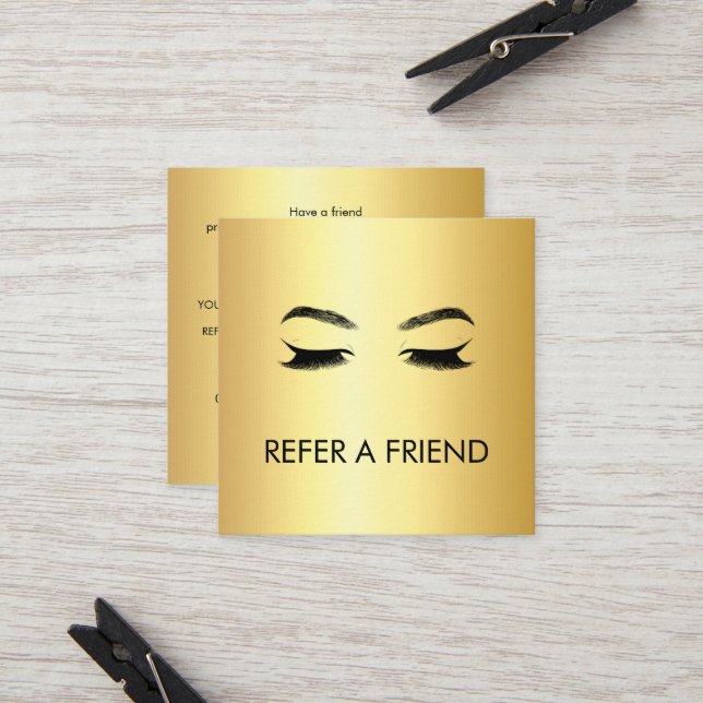 Golden Lash & Brows Beauty Salon Rabattkort (Fram/Back In Situ)