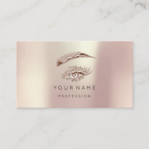 Golden Lash Brows Makeup Logotyp Ro Visitkort