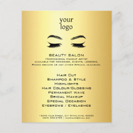 Golden Lashes & Brow Beauty Salon Flygblad