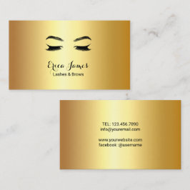 Golden Lashes & Brows Beauty Salon Visitkort