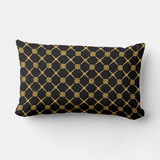Golden Lattice Elegance Lumbarkudde
