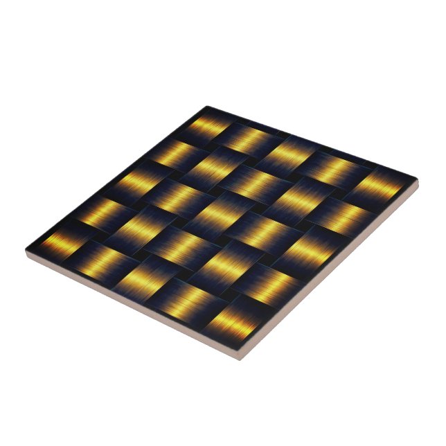 Golden Lattice - Guld Kakelplatta (Sidan)