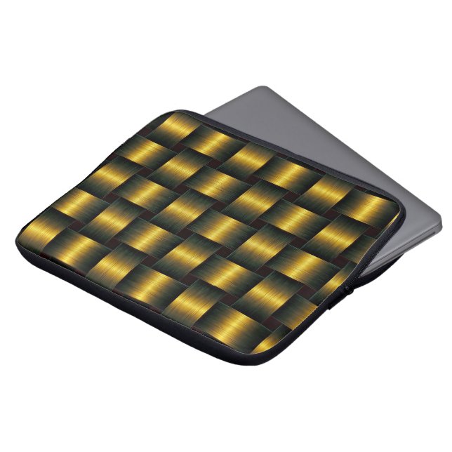 Golden Lattice Laptop sleeve Guld (Framsida topp)