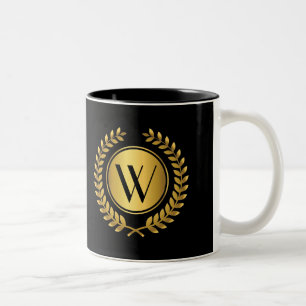 Golden Laurel WandeMonogram Två-Tonad Mugg