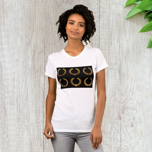 Golden Laurel Wreaths Womens T-Shirt (Skapare uppladdad)