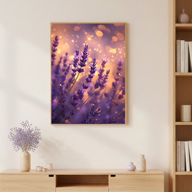 Golden Lavender Field Wall Art Print Poster (Skapare uppladdad)