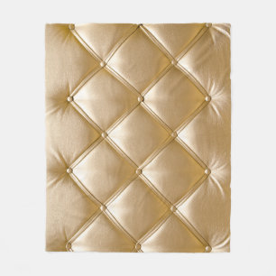 Golden Leather Upholstoppning Closeup Fleecefilt