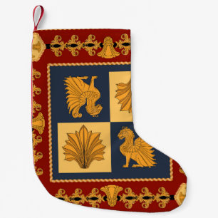 Golden lejon: Art nouveau scarfdesign Liten Julstrumpa