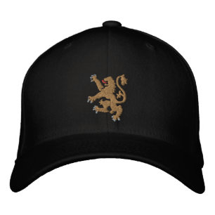 Golden lejon Embroiderad Kung i Kung Cap Broderad Keps