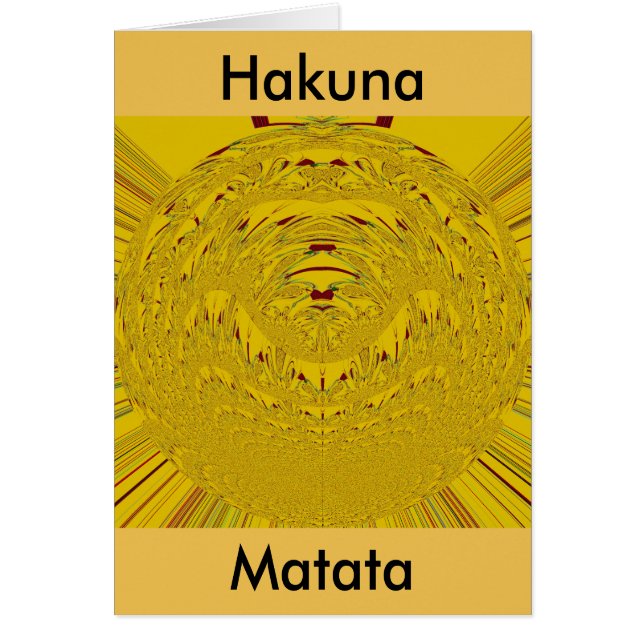 Golden Lejon head mönster-design Hälsningskort (Framsidan)