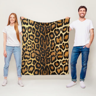 Golden Leopard Chic 🐆 Fleecefilt