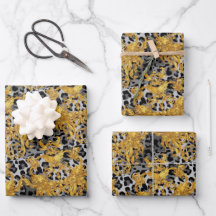 Golden Leopard Wrapping Papper 