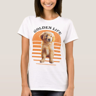 Golden Life: Adsible Golden Puppy T Shirt