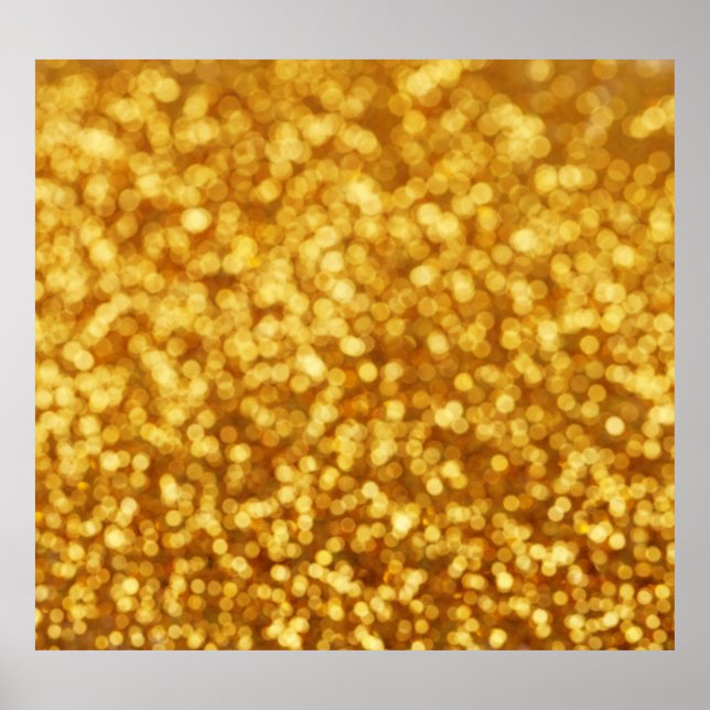Golden Light Bokeh Abstrakt Background Poster (Framsidan)