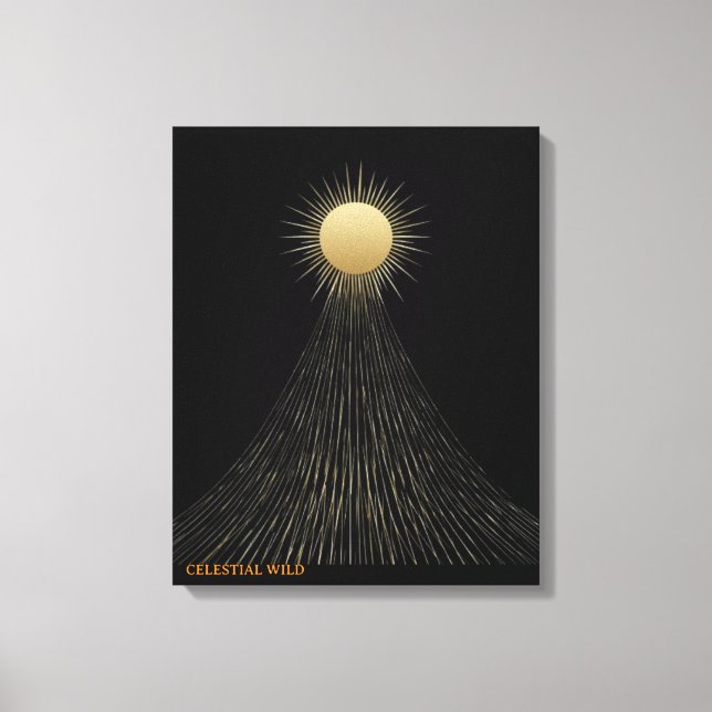 Golden Light Path Celestial Art Canvas Gift (Framsida)