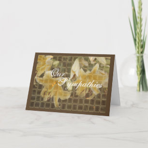 Golden Lilies Sympathy - anpassa alla tillfälle Kort