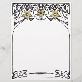 Golden Lily Art nouveau gräns