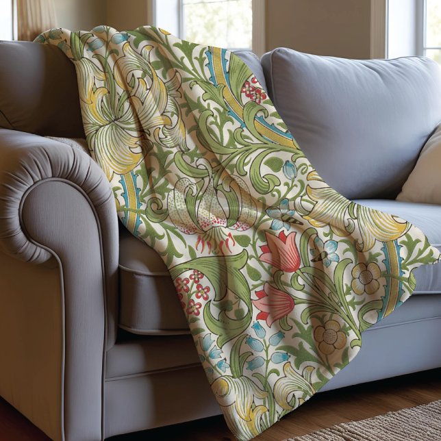 Golden Lily av William Morris Fleecefilt (Skapare uppladdad)