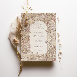 Golden Lily Bröllop Stationery Earthy Tones Inbjudningar
