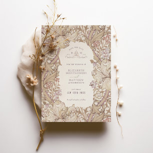 Golden Lily Bröllop Stationery Earthy Tones Inbjudningar