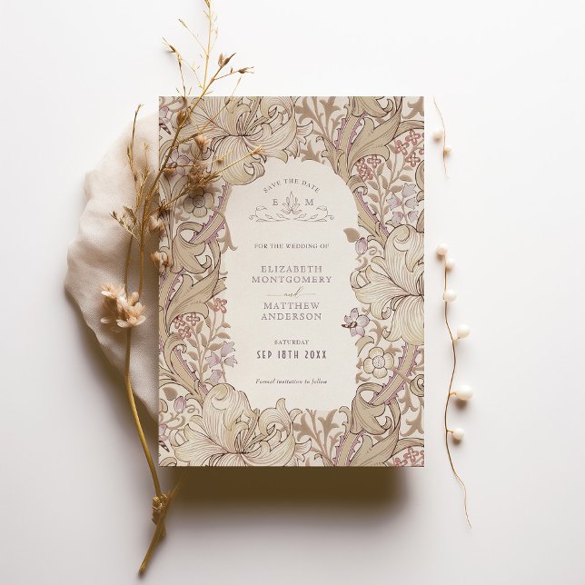 Golden Lily Bröllop Stationery Earthy Tones Inbjudningar (Skapare uppladdad)