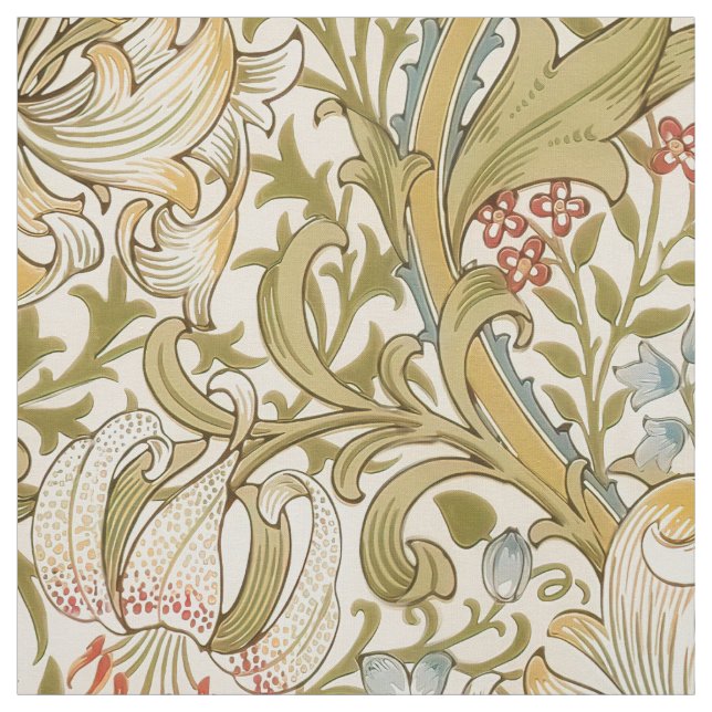 Golden Lily Classic William Morris Tyg (Provkarta)