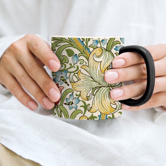Golden Lily WildblommWilliam Morris Magisk Mugg (Skapare uppladdad)
