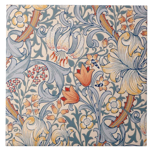 Golden Lily, William Morris Kakelplatta (Framsidan)