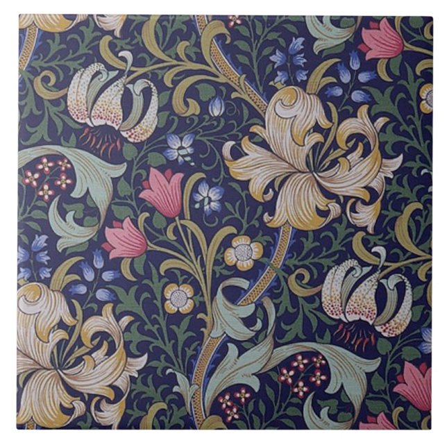 Golden Lily, William Morris Kakelplatta (Framsidan)
