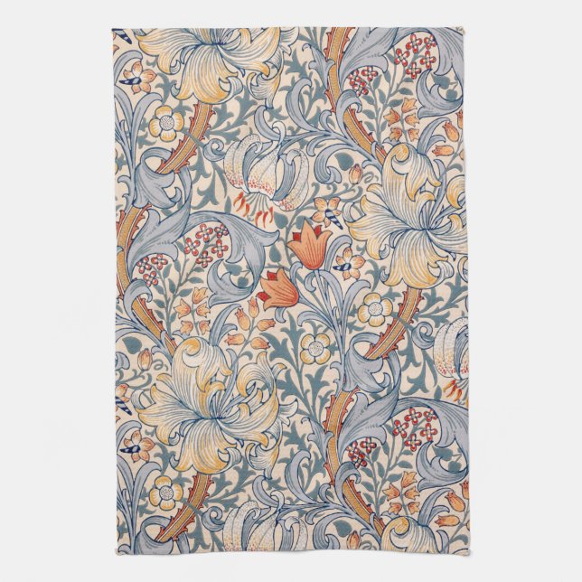 Golden Lily, William Morris Kökshandduk (Vertikal)