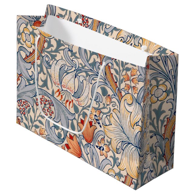 Golden Lily, William Morris Large Gift Bag (Framsidan Vinklad)