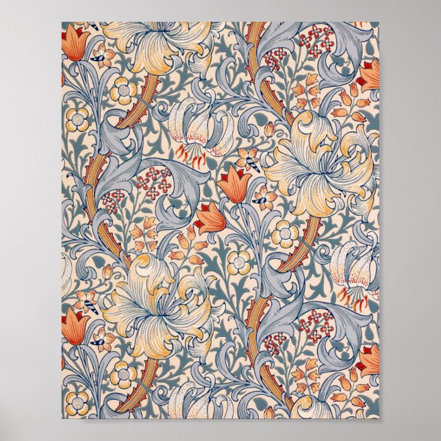 Golden Lily, William Morris Poster (Framsidan)