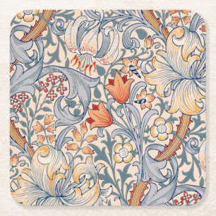 Golden Lily, William Morris Underlägg Papper Kvadrat