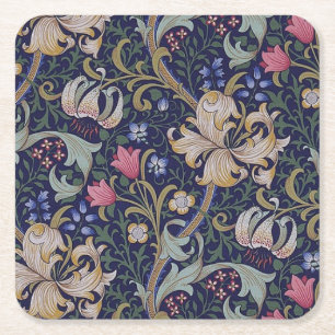 Golden Lily, William Morris Underlägg Papper Kvadrat