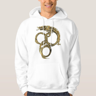 Golden Line Dragon - Elegant Mythical Creator Hoodie