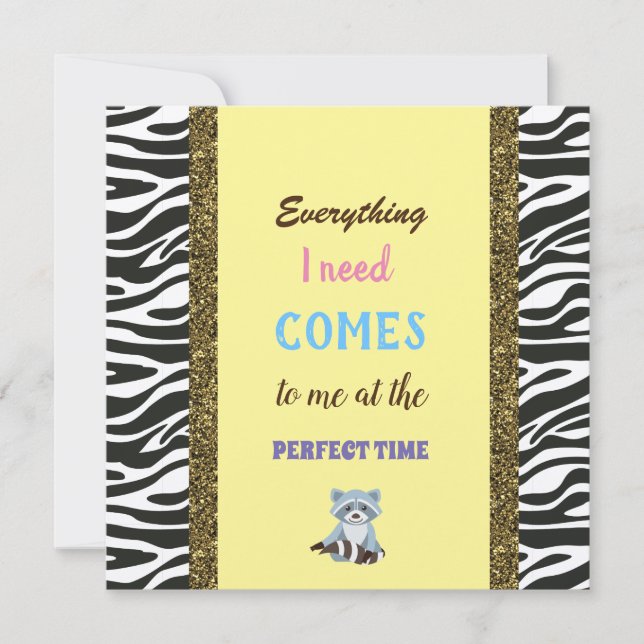 Golden linjer, Affirmation, rackoon (Framsida)