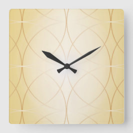 Golden linjer fyrkantig klocka