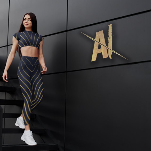 Golden linjer, modern design. leggings (Skapare uppladdad)