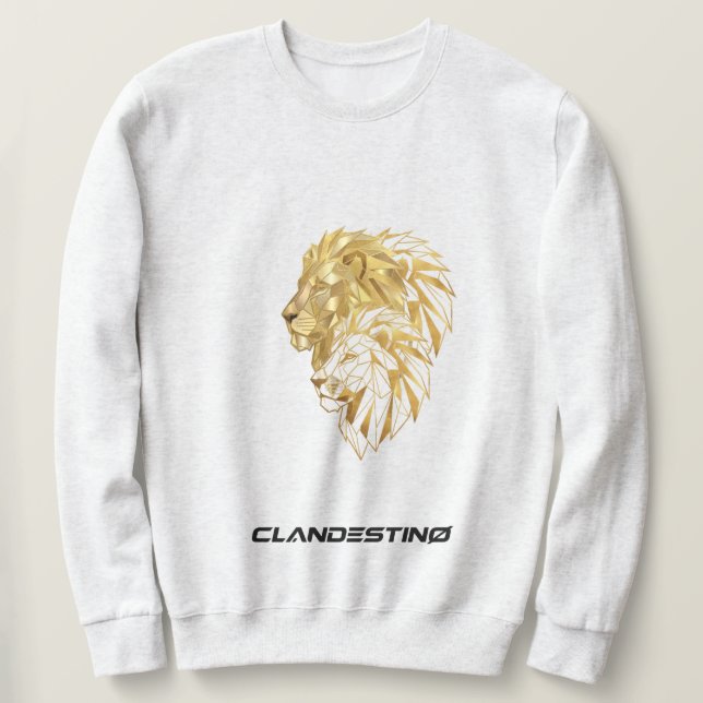 Golden Lion – Majestic Design Lång Ärmad Tröja (Design framsida)