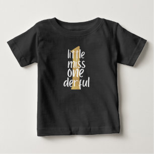 Golden Little Miss One Derful 1st Birthday party T Shirt