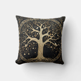 Golden Livets träd Kudde