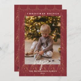 Golden Ljus Bokeh jul Spicey Red 2 Photo Julkort