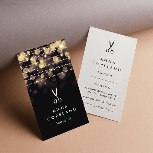 Golden Ljus Hairstylist Visitkort